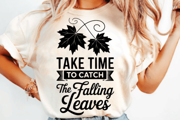 Autumn Leaves Quote SVG Design for Graphics and Crafts