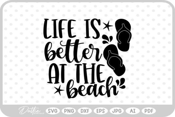 Beach Quote SVG PNG DXF Graphics for Crafts