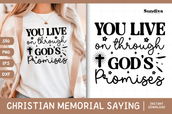 Christian Memorial Quote SVG 2 for Crafts and Graphics