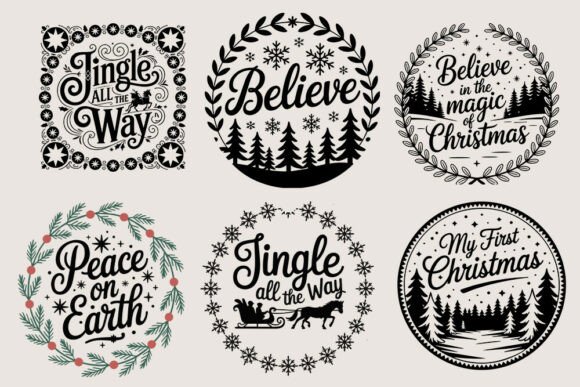Christmas Quote SVG Bundle for Crafts and Graphics