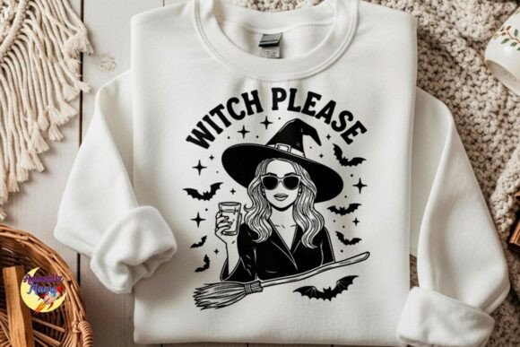 Halloween Quote SVG - Witch Please Graphics for Crafts